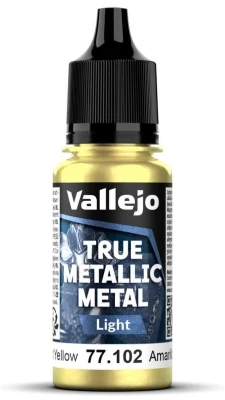 Vallejo : 77.102 - True Metallic Metal - Light - Radiant Geltona (18 ml)