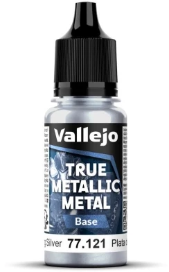 Vallejo : 77.121 - True Metallic Metal - Base - Sterling Sidabrinis (18 ml)