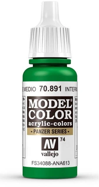 VALLEJO Dažai Nr74 Inter med. Žalia 17ml Matt