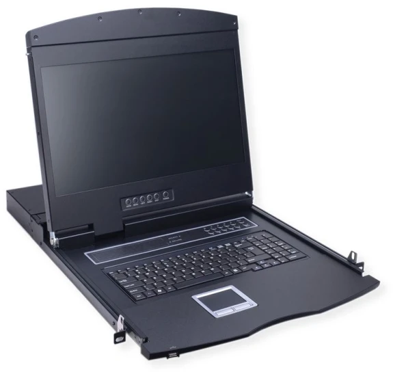 Konsolė KVM Value Konsolė KVM 19, 48 cm (19) TFT (16:9), VGA, USB, układ klawiatury niemiecki
