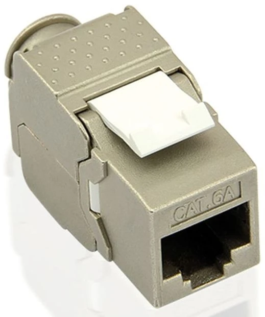 Value Cat.6A (Class EA) Keystone, RJ-45, ekranuota, beįrankė, plona. (26.99.0375)