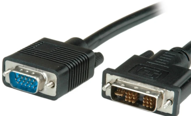 Kabelis Value DVI- A - D- Sub (VGA) 2m juoda (11.99.5420)