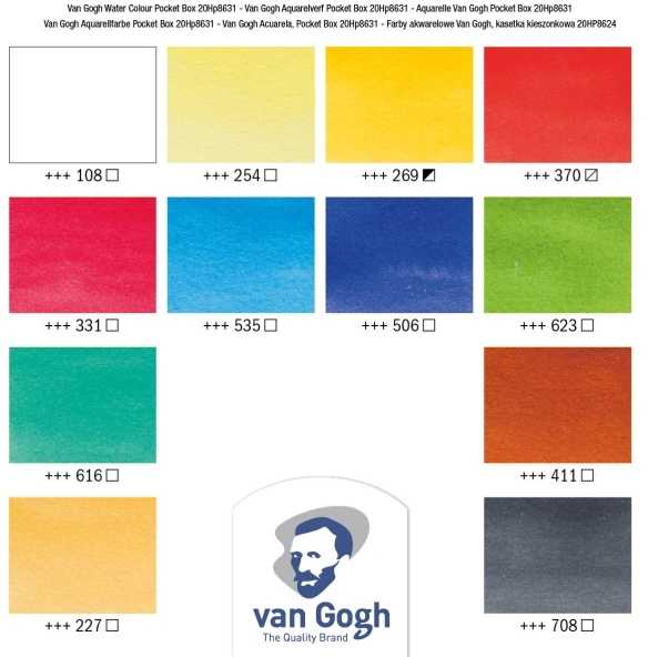 VAN GOGH Akriliniai dažai Kišeninė dėžutė 12 1/2 Godetų