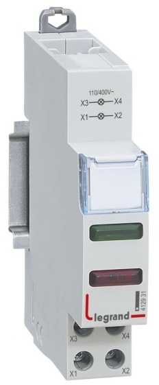 Legrand modulinė lempa 2xLED raudona ir žalia 110 / 400V L431 (412931)