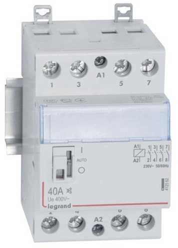 Legrand modulinis kontaktorius SM340S 40A 230V 4NO tylus (412562)
