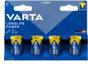 Varta 4914 Longlife Power C baterijos LR14 šarminės 1.5 V, 4 vnt. paketas