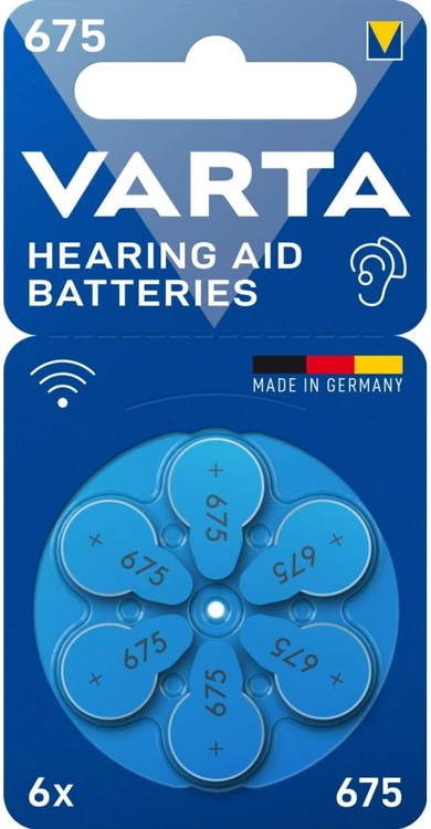 Varta 312, Vienkartinės baterijos, PR41, Cinko-oro, 1,45 V, 6 vnt., Hg (gyvsidabris)