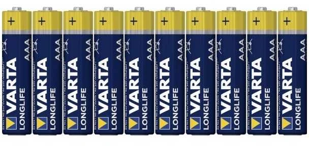 Varta AAA šarminės baterijos, 10 vienetų pakuotė