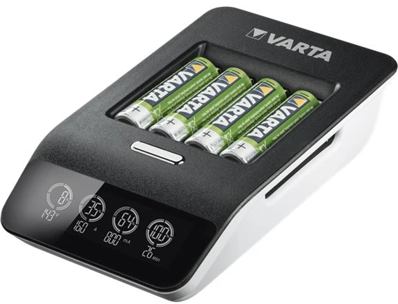 Varta LCD Ultra Fast Charger+ įsk. 4 Batt. 2100 mAh AA + 12V