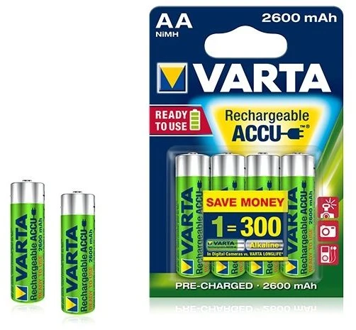 Įkraunami Elementai Varta AA R6 2600 mAh 5716 4 vnt. 