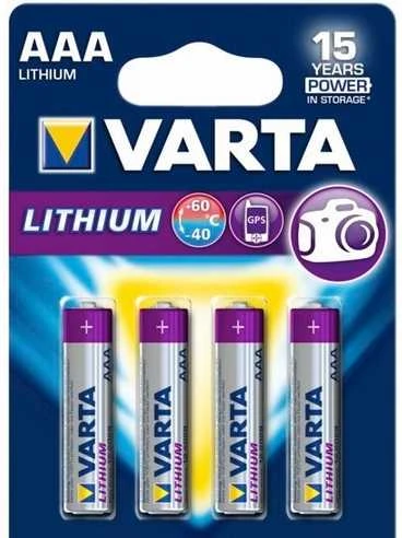 Varta Ultra Lithium AAA 1,5V 1100mAh elementas 6103, 4 vnt.