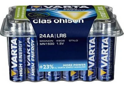 Varta Didelės energijos AA, Vienkartinės baterijos, AA, Šarminės, 1,5 V, 24 vnt., Mėlyna, Sidabras