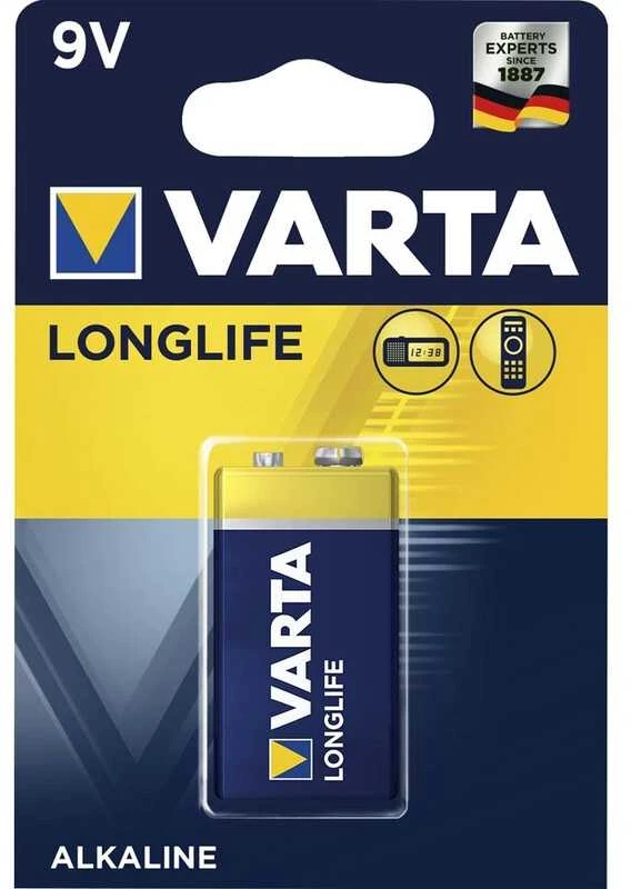 Baterija Varta Longlife 9V alkaline, 1 vnt