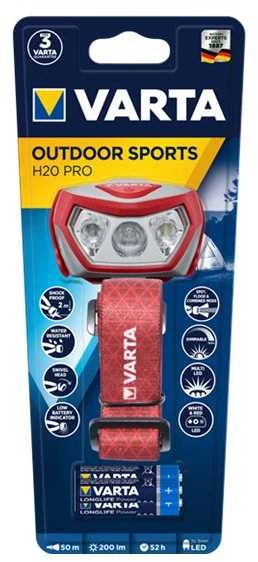 Varta Outdoor sports H20 PRO 17650 prožektorius ant galvos