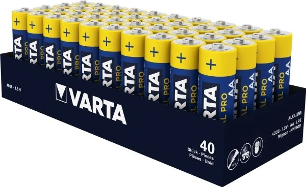 Varta LR6 4-SP Industrial, Vienkartinės baterijos, AA, Šarminės, 1,5 V, 4 vnt., Mėlyna