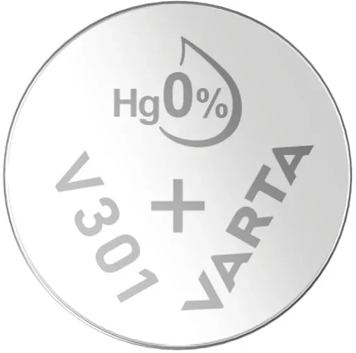 VARTA sidabro oksido laikrodžio elementas, V301 (SR43), 1,55 volto (00301 101 111)