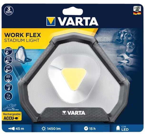 Varta 1450lm įkraunamas prožektorius Work Flex Stadium Light 18647