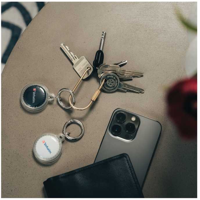 Verbatim My Finder Coin Bluetooth juoda balta - daiktų ieškiklis 2vnt MYFC-02BW 32134