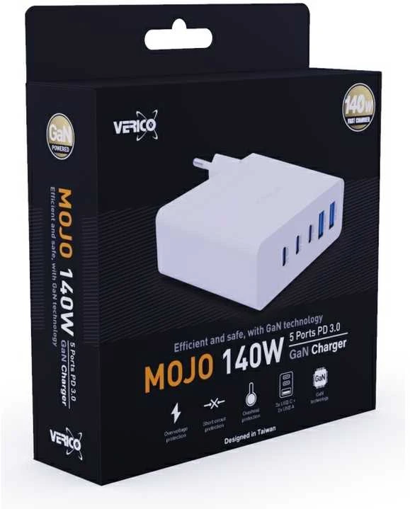 Įkroviklis Verico MOJO GaN PD 140 W (4OJ-ABGWE1-N1)