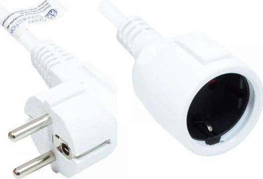 Kabelis zasilający Good Connections Good Connections Schutzkontakt Verlängerung baltas 2m