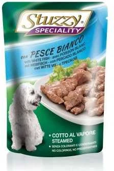 Agras Pet Foods Drėgnas Šunų Maistas - Stuzzy Sfilaccetti Su Baltos Žuvies Mėsa 100g