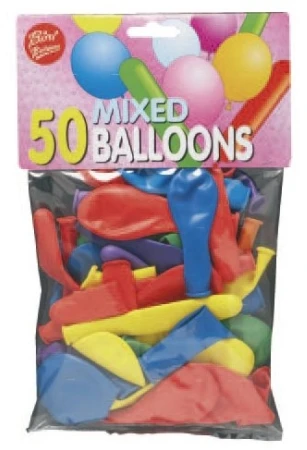 Antalis Balloner ass. 50stk/pak runde og lange - (50 stk.)