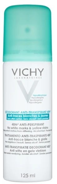 Vichy No Trace Anti-Perspirant Moteriškas dezodorantas, 125 ml