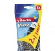 Metalinis šveistukas Vileda Inox Plienas 2+1vnt