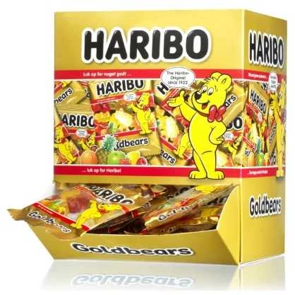Haribo mini maišeliai po 10 g su Goldbears guminukais - (100 vnt. x 10 g)