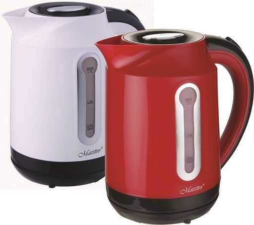 MAESTRO MR-041 (MR-041-Raudonas) electric virdulys 1.7 L 2000 W Juodas, Raudona
