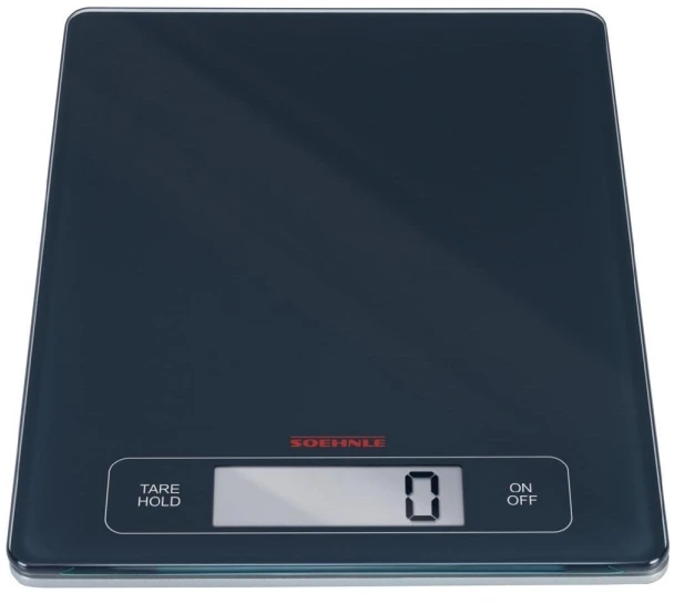 Virtuvinės svarstyklės Soehnle Page Profi, Elektroninės virtuvės svarstyklės, 15 kg, 1 g, Juoda, Sidabras, Stiklas, LCD