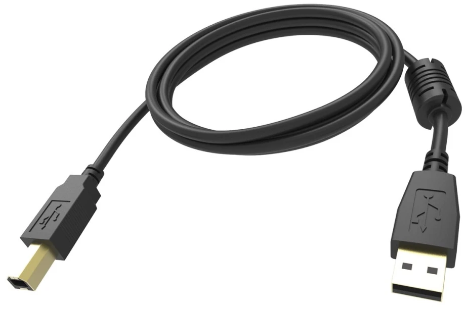 VISION 5m juodas USB 2.0 kabelis