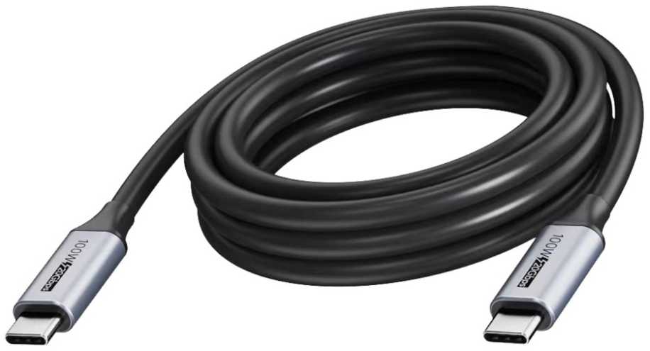 VISION Profesionalus diegimo laidas USB-C – GARANTIJA visam gyvenimui – USB 3.2 20 Gbps – Koaksialinio kabelio konstrukcija – Maksimali skiriamoji geba 4K 60 Hz – Palaiko 3A įkrovimo srovę – USB-C 3.2 (M) iki USB-C 3.2 (M) – Išorinis skersmuo 4,5 mm – 22+3 AWG
