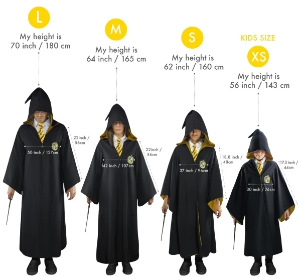 Vision Cinereplicas Harry Potter Hufflepuff burtininko chalatas, L dydis