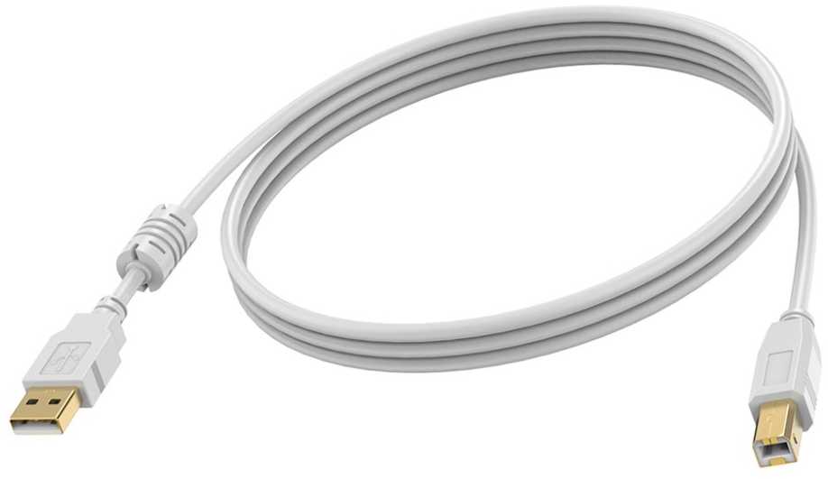 Kabelis USB Vision USB-A - USB-B 2 m Baltas (TC 2MUSB)
