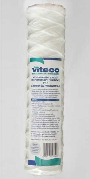 Viteco Kasetė polipropylenowy Klarwod do filtra 10 PS 5 (G8WFSP10-5)
