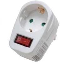 Vivanco Schuko adapteris su raudonu jungikliu