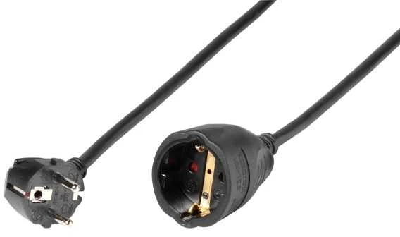 Vivanco SKV 5B-N, 5 m, Vidinis, F tipas, F tipas (CEE 7/4), Kampinis, 1,5 mm²
