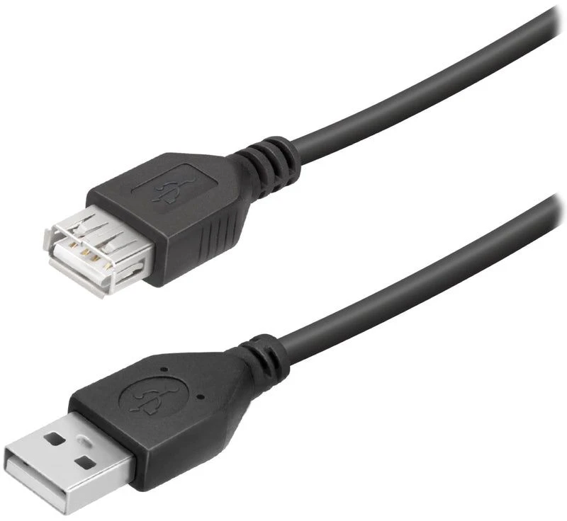 Vivanco VNITUSB15MFK, 1.5 m, USB A, USB A, USB 2.0, juodas
