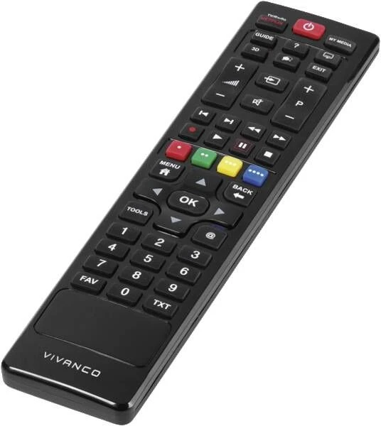 Vivanco VVREMOTEUNI, televizorius, IR belaidis, mygtukai, juodas