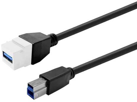 Kabelis USB VivoLink Keystone PROKEYUSB3AFBM2W USB 3.0 Baltas