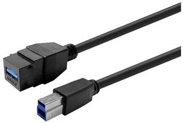 Kabelis USB VivoLink Keystone KEYUSB3AFBM1B Adapteris USB-A F do B M USB3.0 Juodas (PROKEYUSB3AFBM1B)