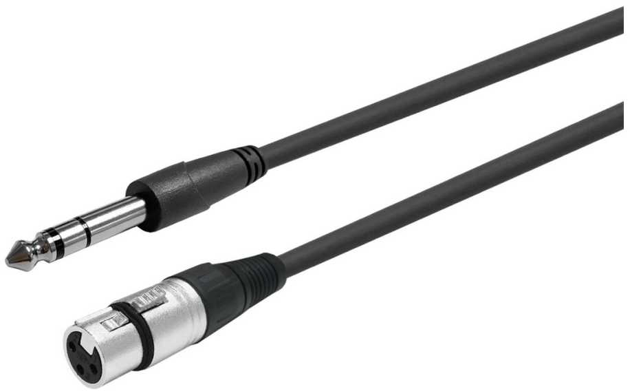 Kabelis VivoLink Vivolink PROAUDXLRFJACKS10 kabelis audio 10 m XLR 6.35mm Juodas
