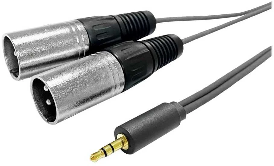 Vivolink stereofoninis 3.5mm į dvigubą XLR kabelis
