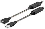 Kabelis USB VivoLink USB-A - USB-A 15 m Juodas (PROUSBAAF15)