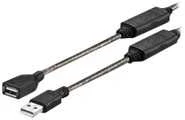 Kabelis USB VivoLink USB-A - USB-A 20 m Juodas (PROUSBAAF20)