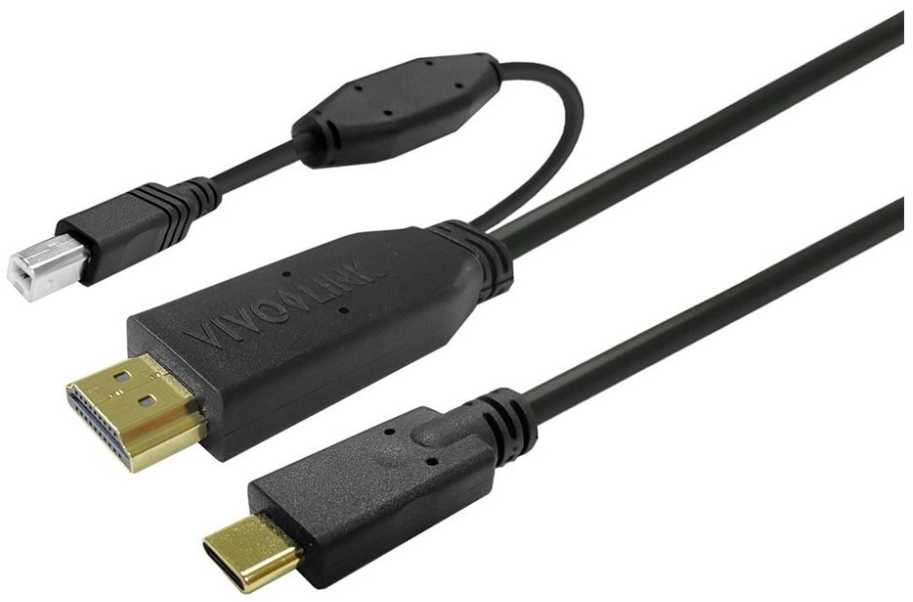 Kabelis USB VivoLink USB-C - HDMI 5 m Juodas (PROUSBCHDMIUSBB5)