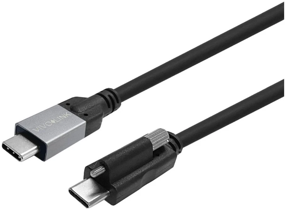 VivoLink USB-C Screw to USB-C Cable 8m