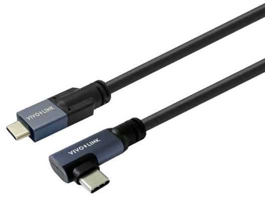 Kabelis USB VivoLink USB-C - USB-C 1 m Juodas (USB-C į USB-C kabelis 1 m)