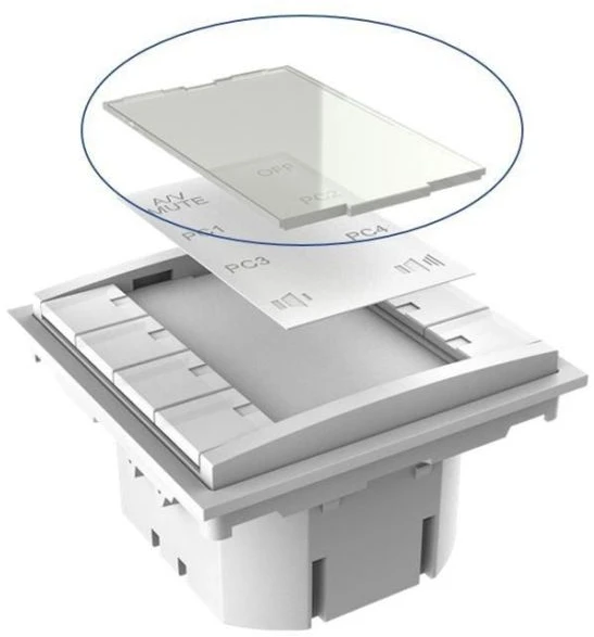 VivoLink Vivolink VLCP8B-PLEXIGLASS mygtukų skydelis baltas
